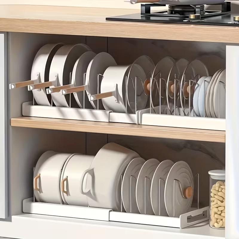Kitchen Cabinet Baking Organizer - Organizzatore Espandibile per Pentole e Padelle