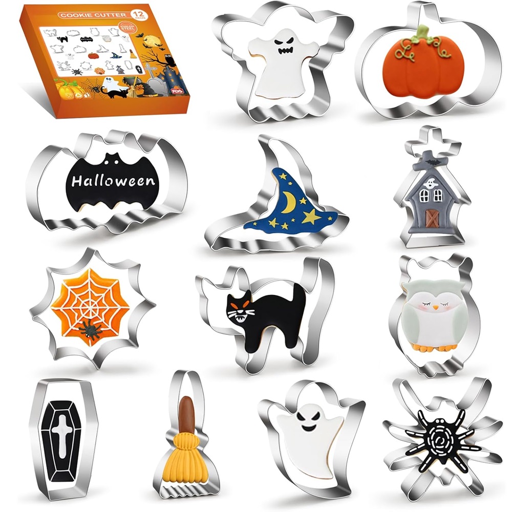 Cookie Cutter Set - Set di Tagliabiscotti per Halloween, Stampi