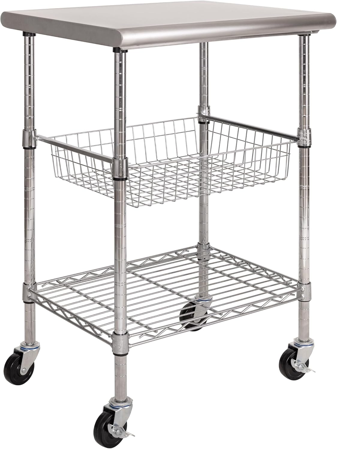 Kitchen Baking Cart - Carrello da Lavoro Commerciale in Acciaio