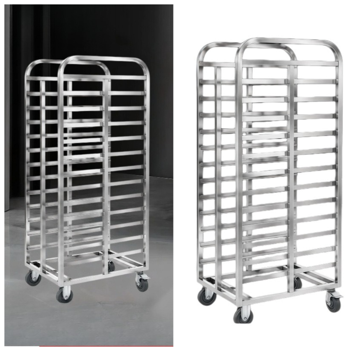 Kitchen Baking Cart - Carrello Multifunzione in Acciaio Inox per