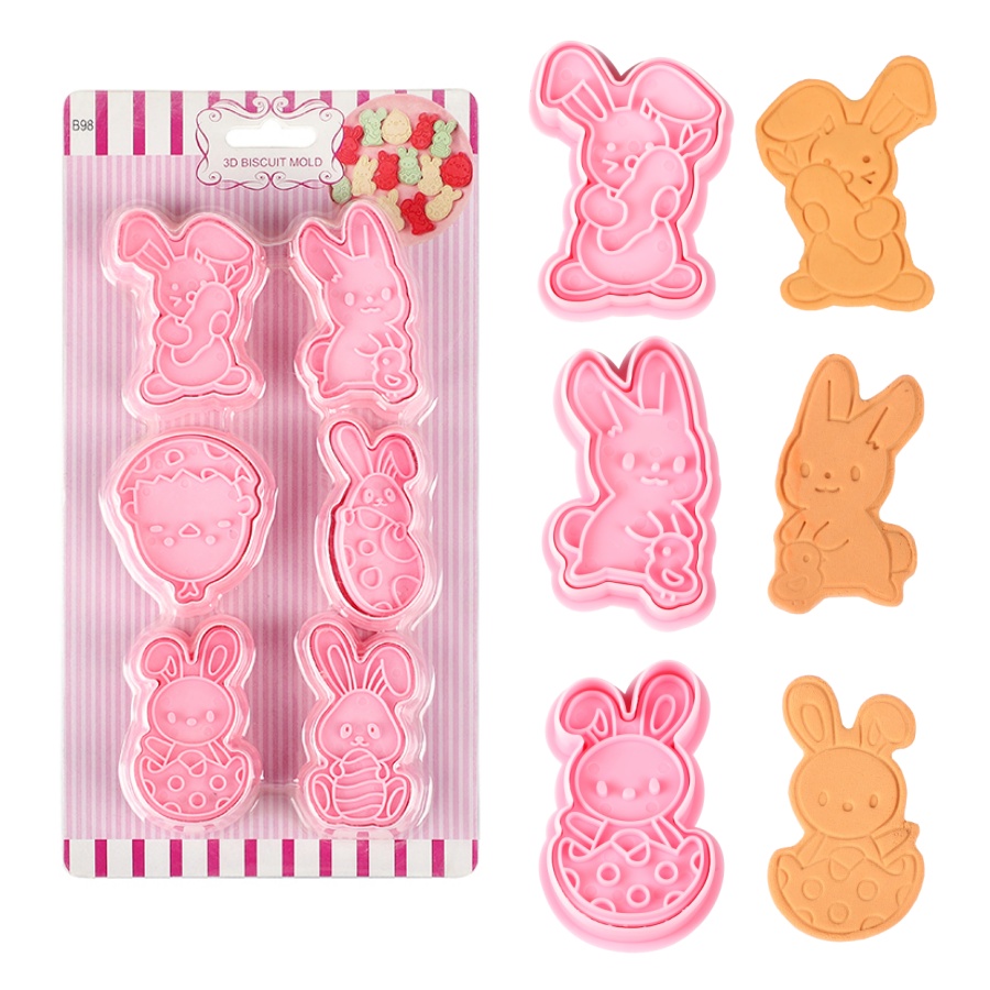 Cookie Cutter Set - 6 pz/set Coniglietto di Pasqua Formine
