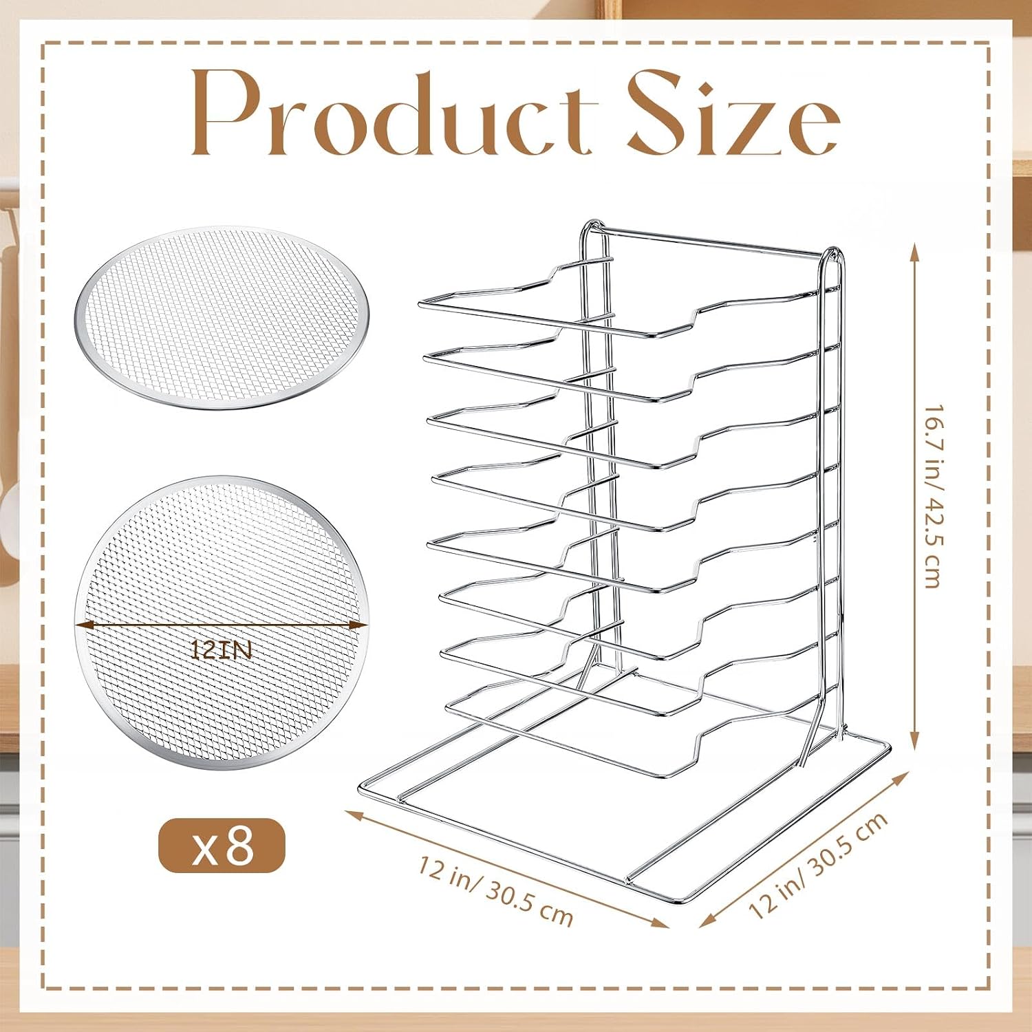 Supporto per pizza a 8 livelli - Kitchen Baking Rack recensione e prezzo